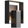 Shadow Box 11.7"H Oiled Bronze Accented Black Outdoor Sconce w/ Clear 