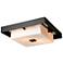 Shadow Box 12"W Burnished Steel Accented Coastal Black Outdoor Flush M