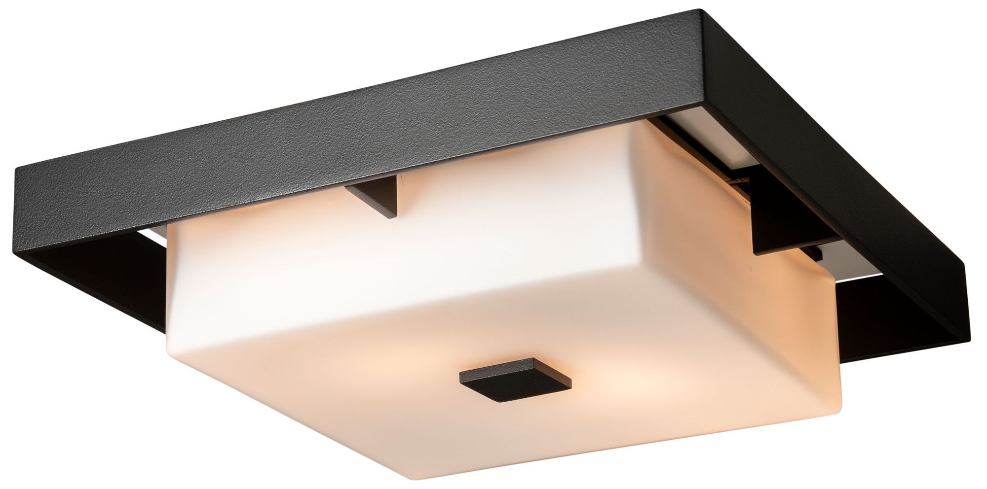 Shadow Box 12"W Burnished Steel Coastal Black Outdoor Flush M Made to