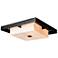 Shadow Box 16.1"W Dark Smoke Accented Coastal Black Outdoor Flush Moun