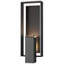 Shadow Box 21.2"H Black Accented Large Iron Outdoor Sconce w/ Clear Sh