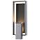 Shadow Box 21.2"H Black Accented Large Steel Outdoor Sconce w/ Clear S
