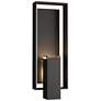 Shadow Box 21.2"H Black Accented Oiled Bronze Outdoor Sconce w/ Clear 