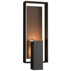 Shadow Box 21.2"H Bronze Accent Oiled Bronze Outdoor Sconce w/ Clear S