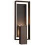 Shadow Box 21.2"H Oiled Bronze Accent Bronze Outdoor Sconce w/ Clear S