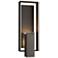 Shadow Box 21.2"H Oiled Bronze Accented Smoke Outdoor Sconce w/ Clear 