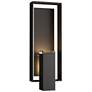 Shadow Box 21.2"H Oiled Bronze Outdoor Sconce w/ Clear Shade