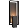 Shadow Box 21.2"H Smoke Accented Oiled Bronze Outdoor Sconce w/ Clear 