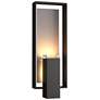 Shadow Box 21.2"H Steel Accented Oiled Bronze Outdoor Sconce w/ Clear 