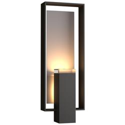 Shadow Box 21.2"H Steel Accented Oiled Bronze Outdoor Sconce w/ Clear