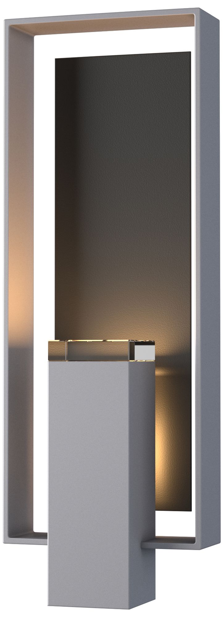 Shadow Box 21" 2-Light Coastal Burnished Steel Outdoor Wall Light