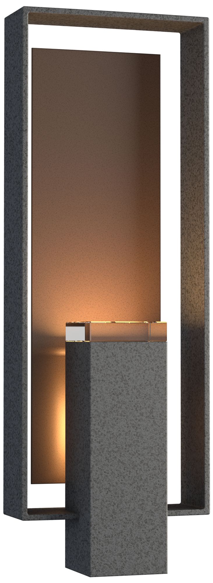 Shadow Box 21"H 2-Light Coastal Natural Iron Outdoor Wall Sconce