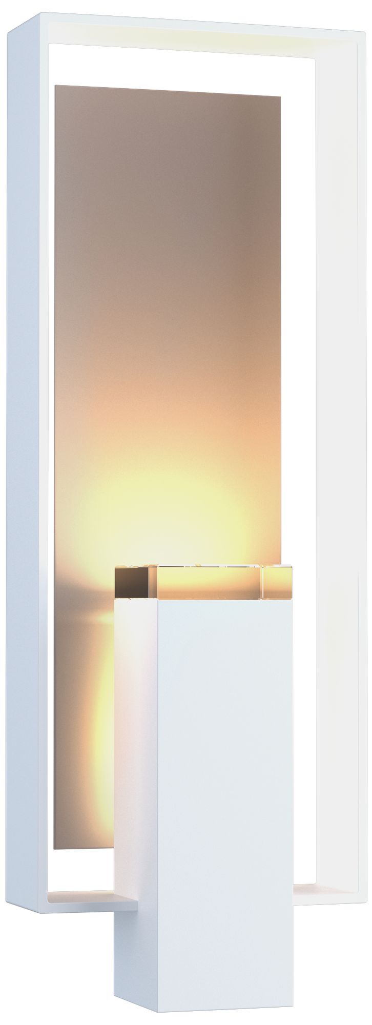 Shadow Box 21"H 2-Light Coastal White Outdoor Wall Sconce