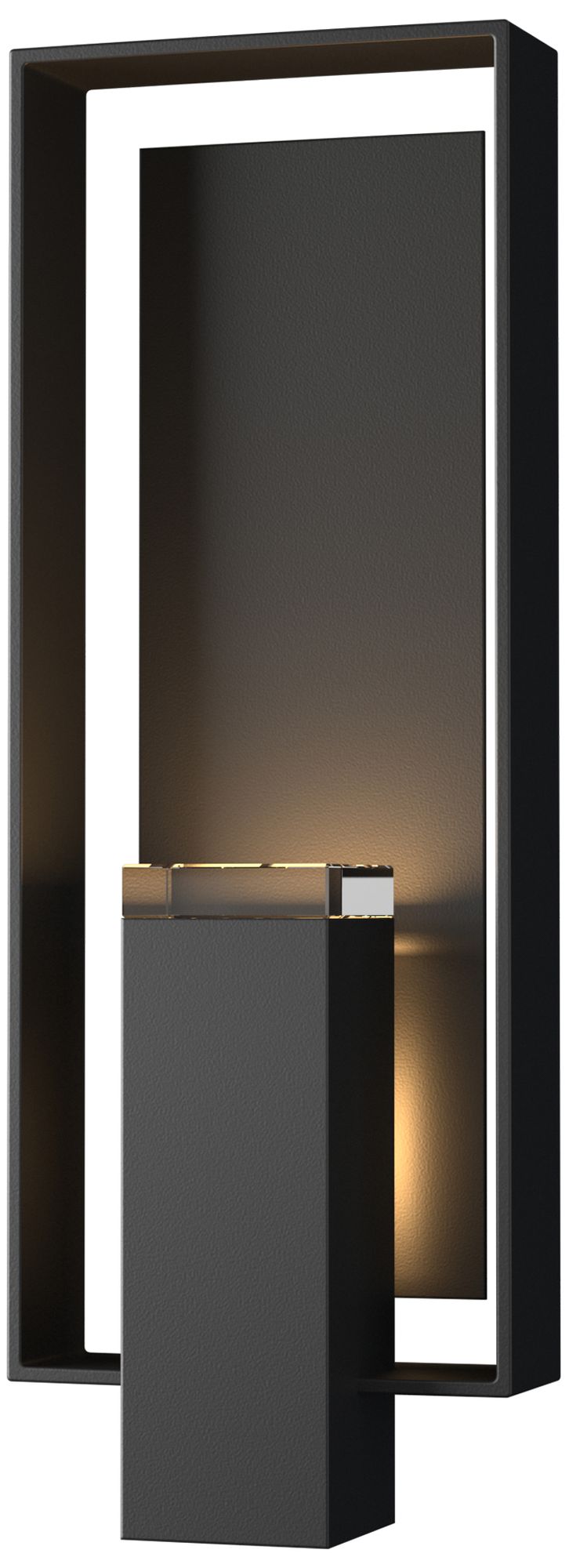 Shadow Box 21" High 2-Light Coastal Black Outdoor Wall Sconce