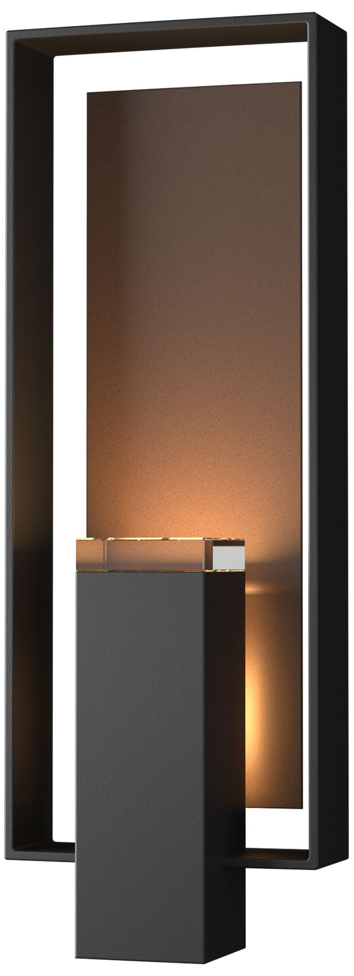 Shadow Box 21" High 2-Light Coastal Black Outdoor Wall Sconce - Bronze