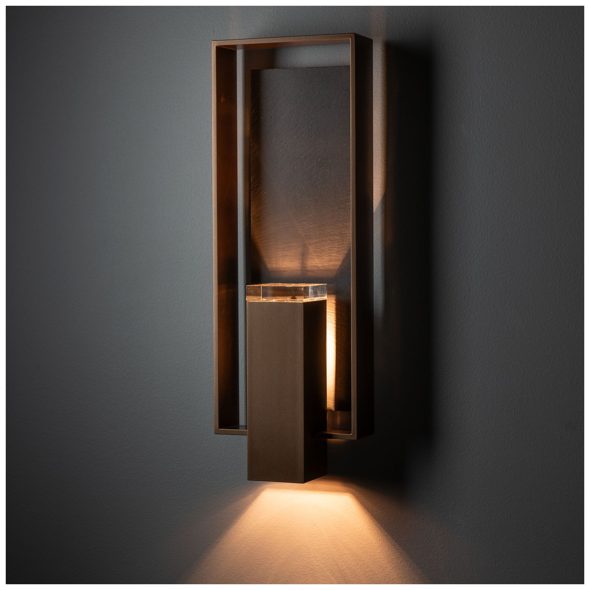 Image 2 Shadow Box 21" High 2-Light Coastal Bronze Outdoor Wall Sconce - Slate more views