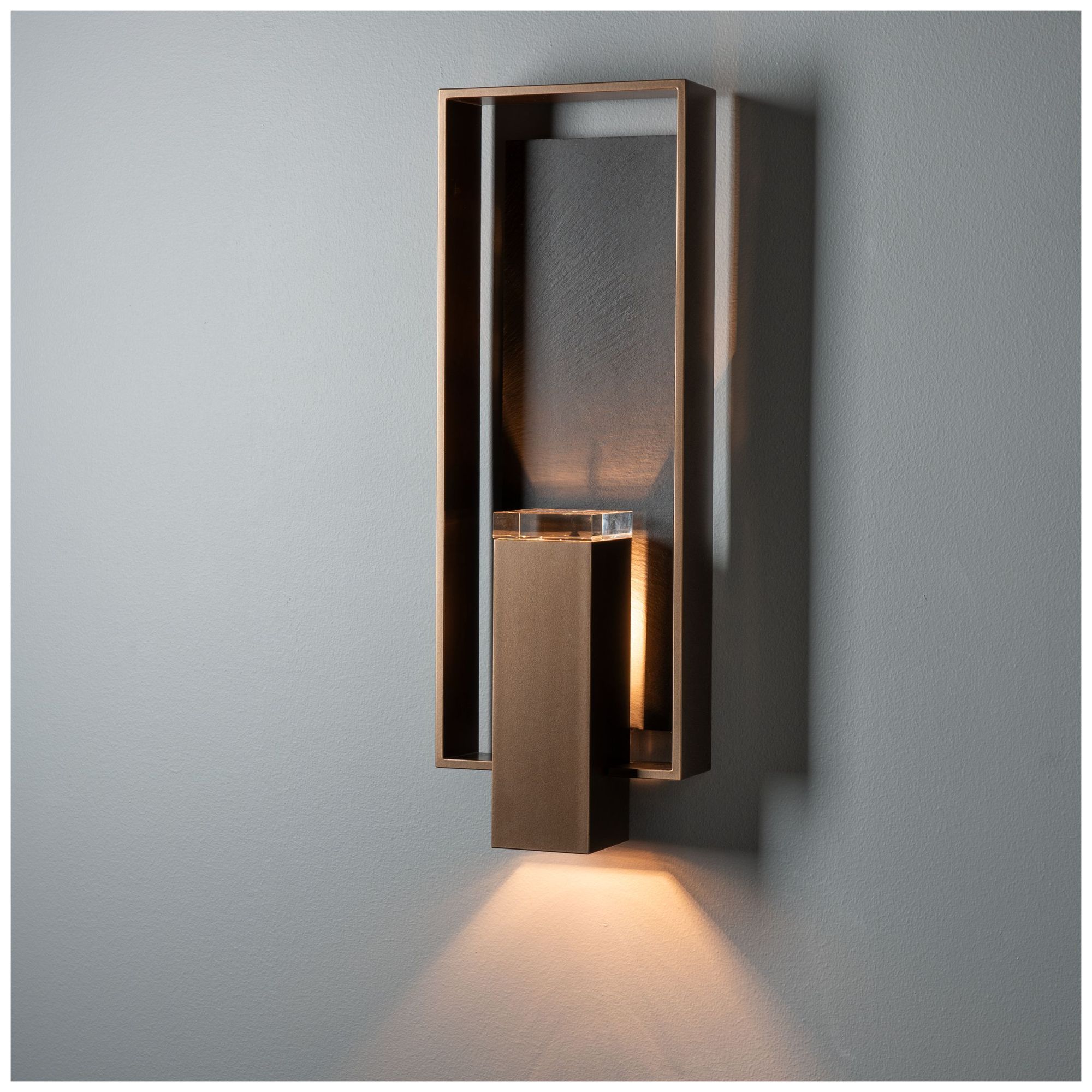 Image 3 Shadow Box 21" High 2-Light Coastal Bronze Outdoor Wall Sconce - Slate more views