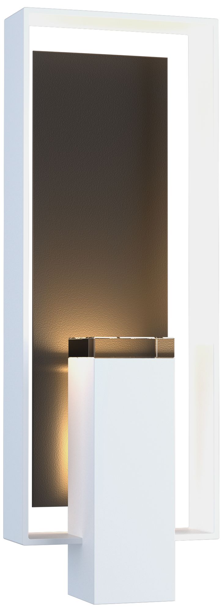 Shadow Box 21" High 2-Light Coastal White Outdoor Wall Sconce - Black