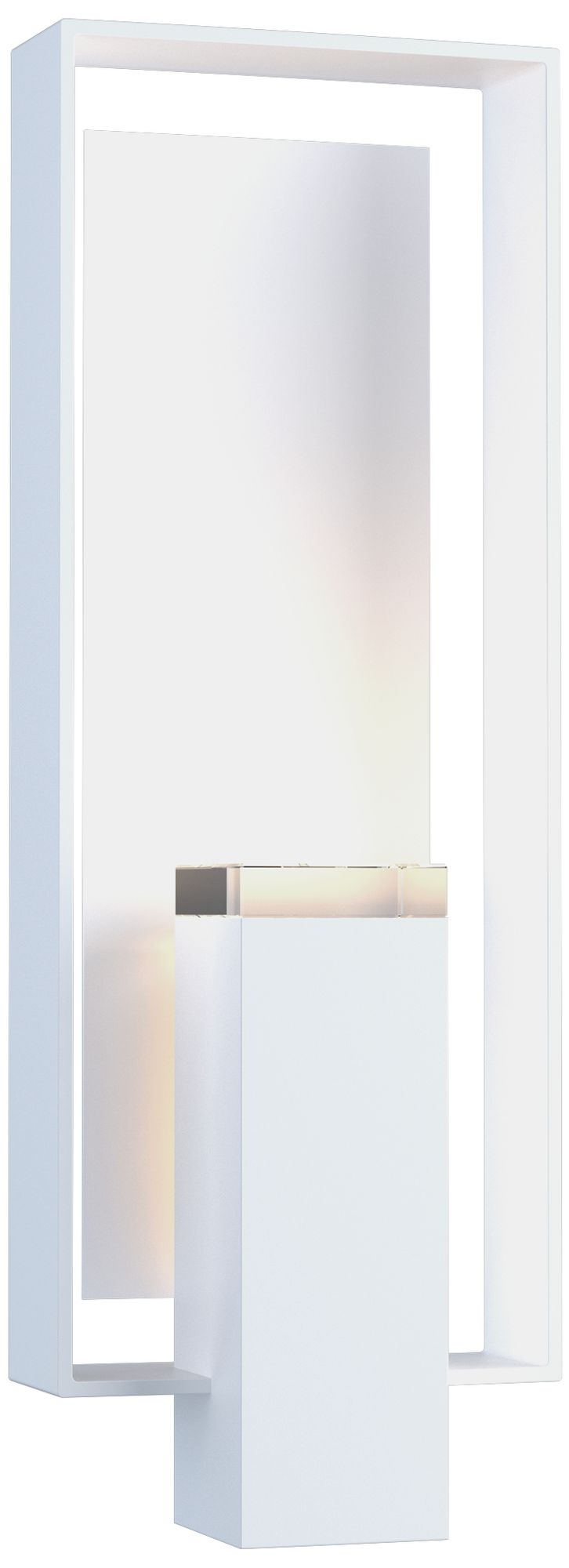 Shadow Box 21" High 2-Light Coastal White Outdoor Wall Sconce - White