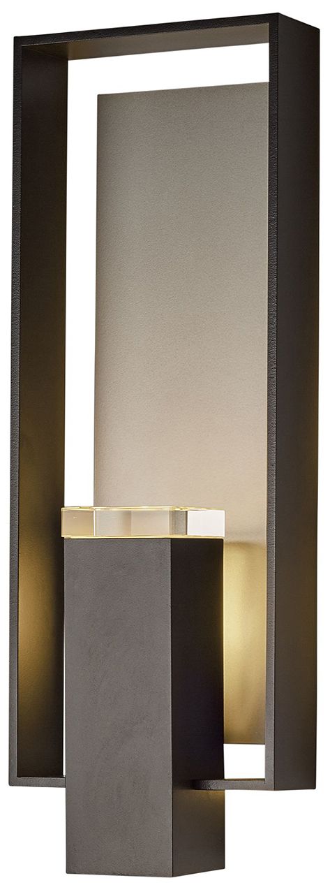Shadow Box 21"H 2-L Coastal Black Outdoor Sconce Dark Sky - Made to Or