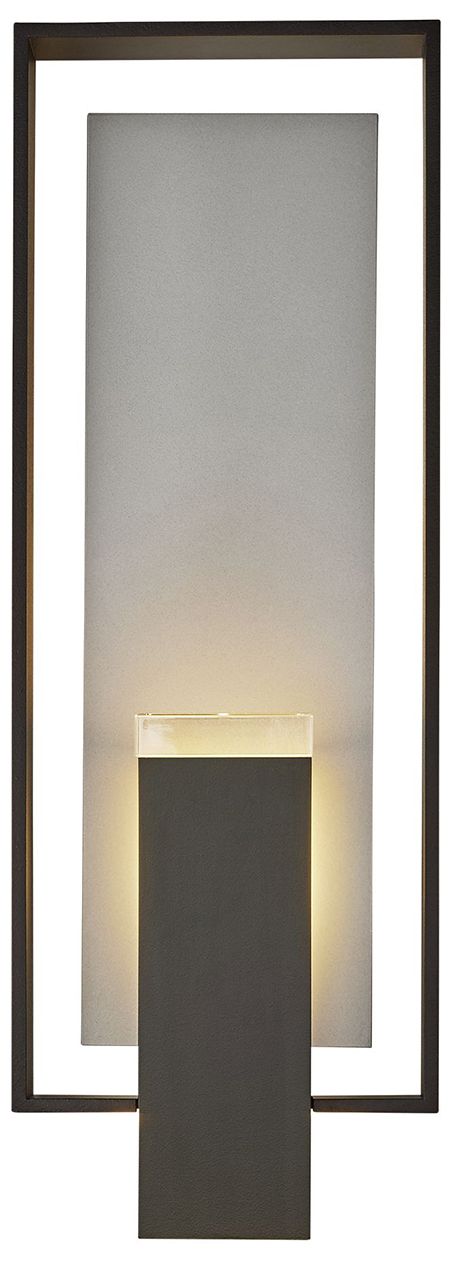 Image 2 Shadow Box 21"H 2-L Coastal Black Outdoor Sconce Dark Sky - Made to Or more views