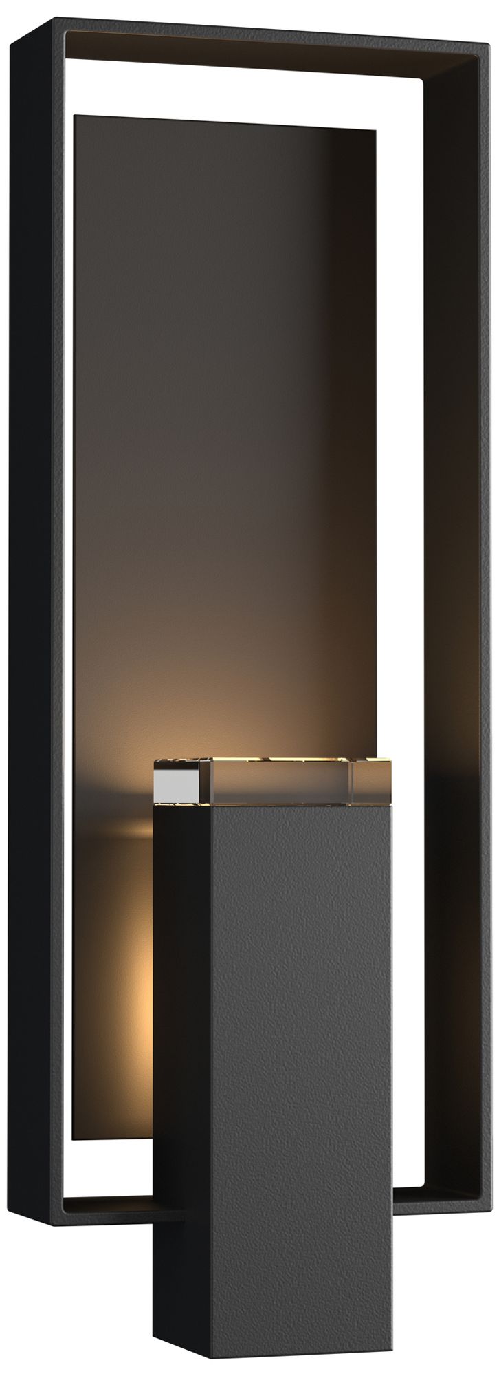 Shadow Box 21"H 2-Light Coastal Black Outdoor Sconce - Made to Order