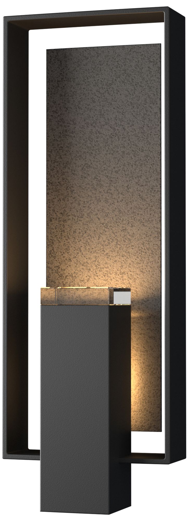 Shadow Box 21"H 2-Light Coastal Black Outdoor Wall Sconce - Made to Or