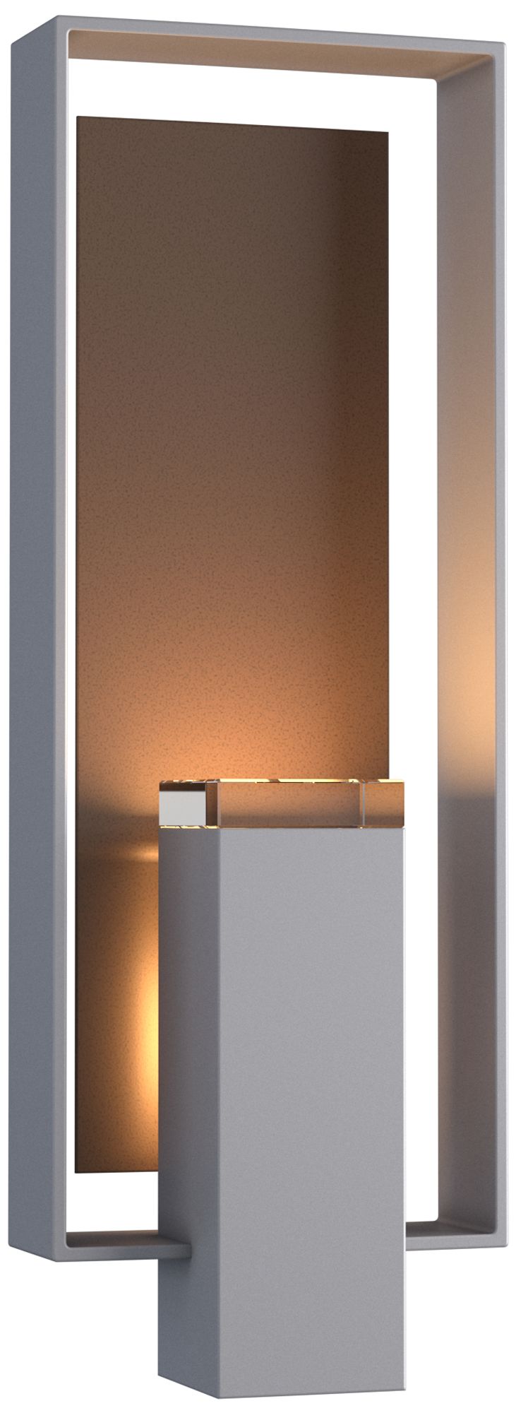 Shadow Box 21"H 2-Light Coastal Burnished Steel Outdoor Light Made to