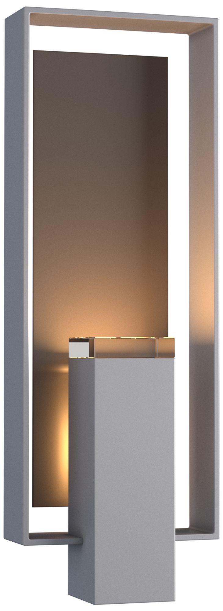 Shadow Box 21"H 2-Light Coastal Burnished Steel Outdoor Light Made to