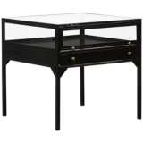 Shadow Box 24&quot; Wide Matte Black 1-Drawer End Table