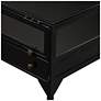 Shadow Box 24" Wide Matte Black 1-Drawer End Table