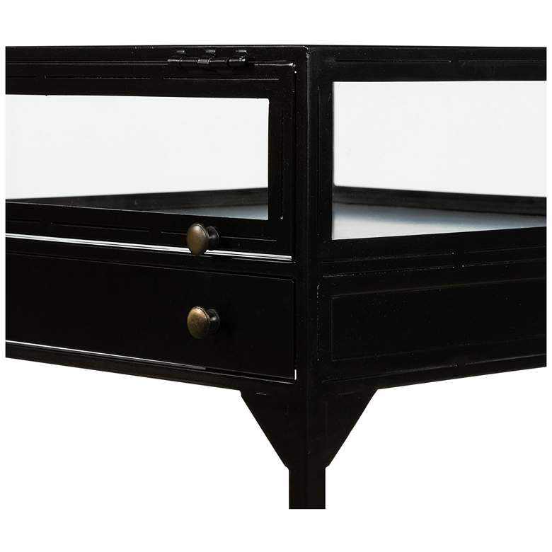 Image 4 Shadow Box 24 inch Wide Matte Black 1-Drawer End Table more views