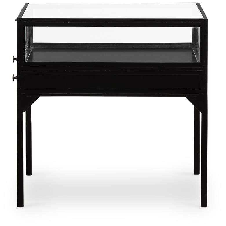 Image 6 Shadow Box 24 inch Wide Matte Black 1-Drawer End Table more views