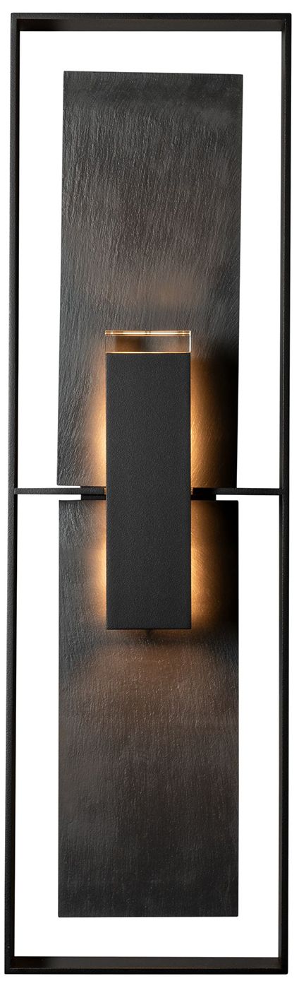 Shadow Box 34"H 2-L Coastal Black Outdoor SconceDark Sky Friendly