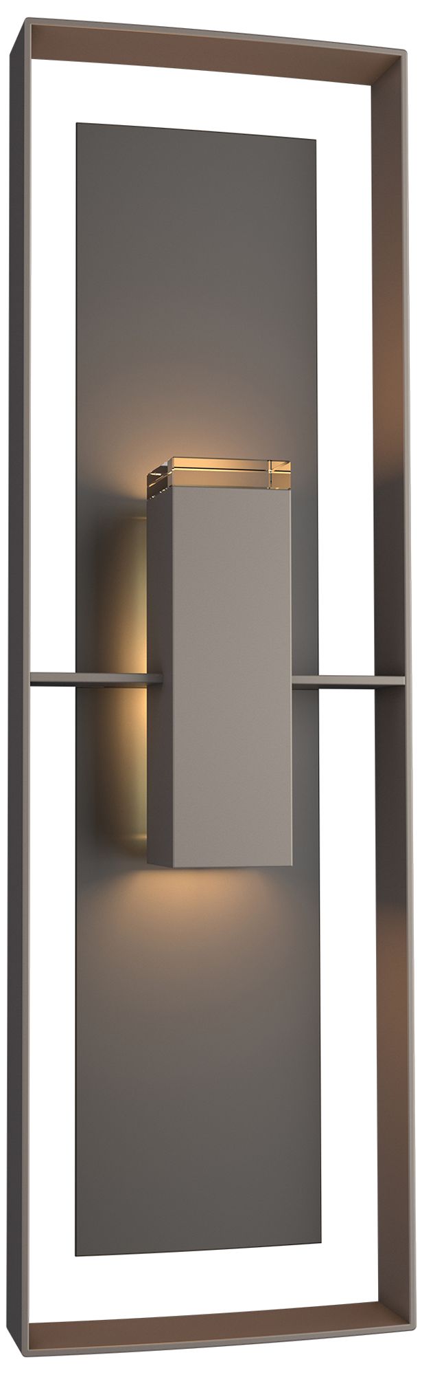 Shadow Box 34"H 2-L Coastal Dark Smoke Outdoor Sconce