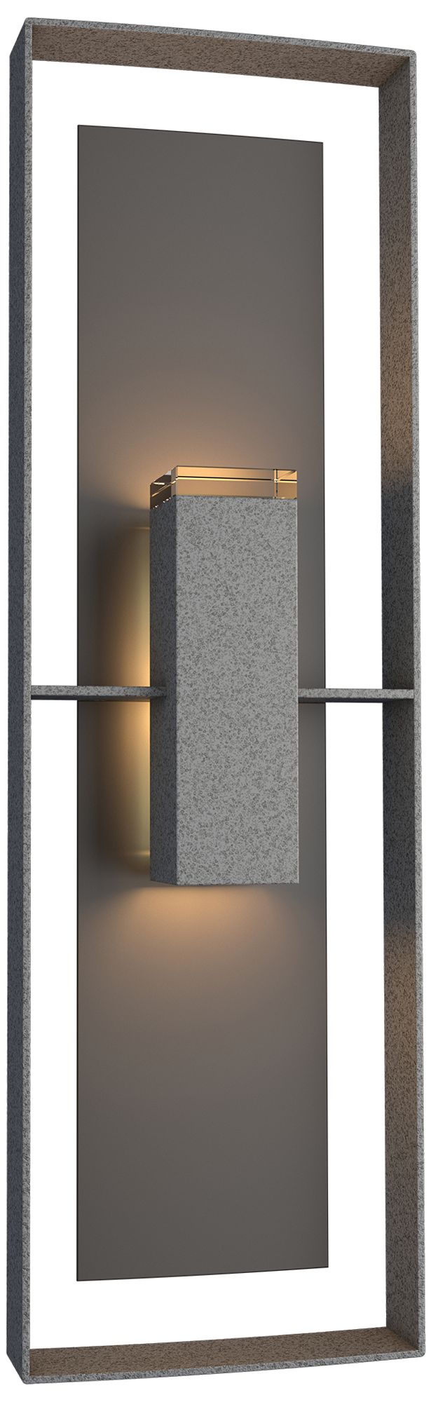 Shadow Box 34"H 2-L Coastal Natural Iron Outdoor Sconce