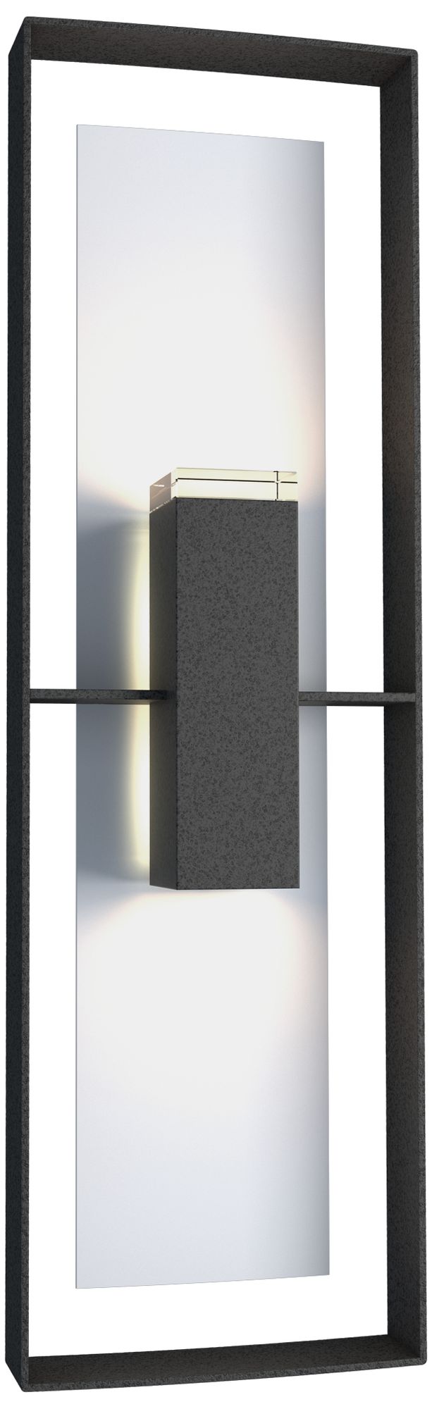 Shadow Box 34"H 2-Light Coastal Natural Iron Outdoor Wall Sconce