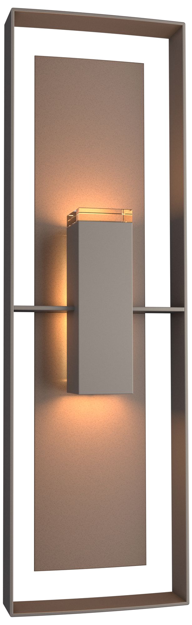 Shadow Box 34"H 2-Light Coastal Smoke Outdoor Wall Sconce Made to Order