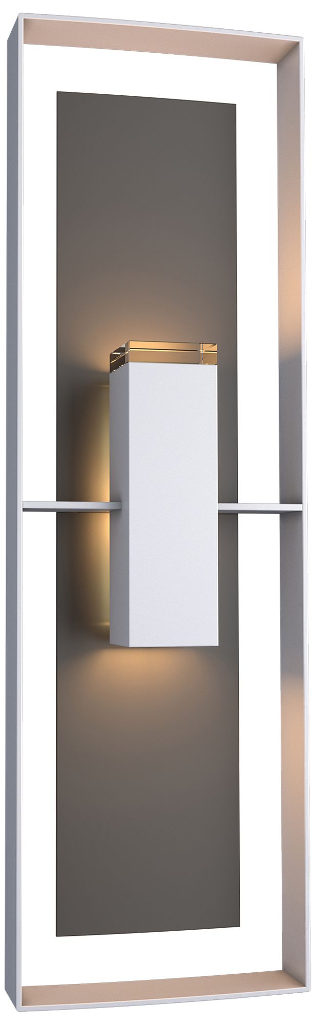 Shadow Box 34"H Coastal Burnished Steel Outdoor Sconce - Made to Order