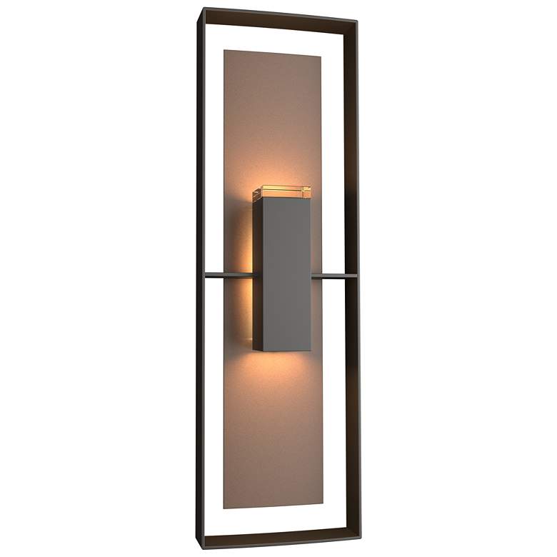 Image 1 Shadow Box 34" High Bronze Outdoor Wall Light w/ Clear Glass