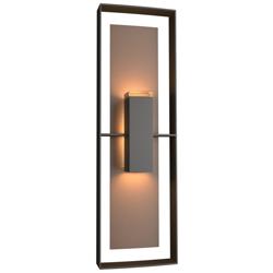 Shadow Box 34" High Bronze Outdoor Wall Light w/ Clear Glass