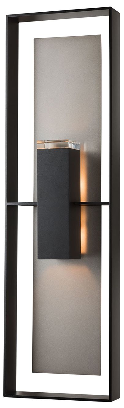 Shadow Box 34"H 2-L Coastal Black Outdoor Sconce Dark Sky - Made to Or