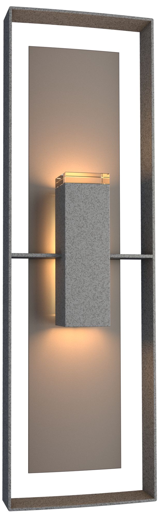 Shadow Box 34"H 2-Light Coastal Natural Iron Outdoor Sconce - Made to