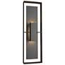 Shadow Box 34"H Black Accented Oiled Bronze Outdoor Sconce w/ Clear Sh