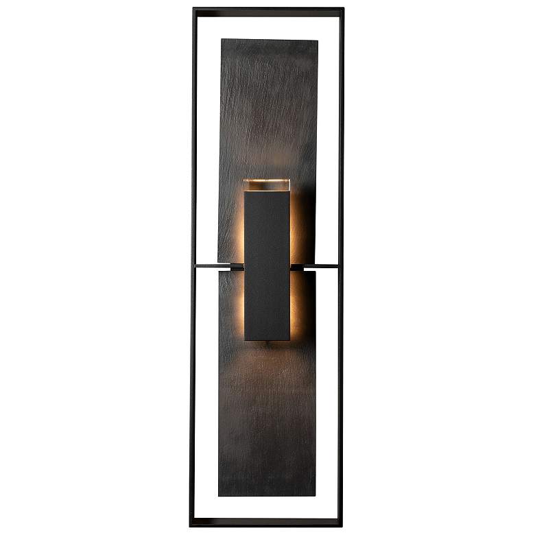 Image 1 Shadow Box 34"H Coastal Black And Slate Dark Sky Friendly Outdoor Scon