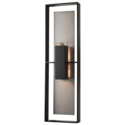 Shadow Box 34"H Coastal Black And Steel Dark Sky Friendly Outdoor Scon
