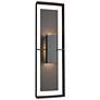 Shadow Box 34"H Oiled Bronze Accented Black Outdoor Sconce w/ Clear Sh