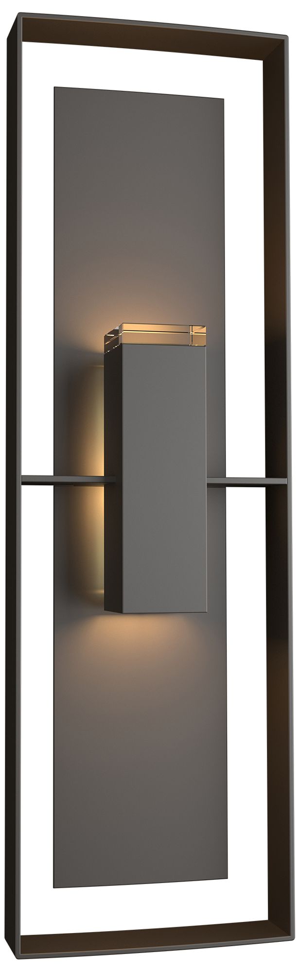 Shadow Box 34"High 2-Light Coastal Oil Rubbed Bronze Outdoor Sconce