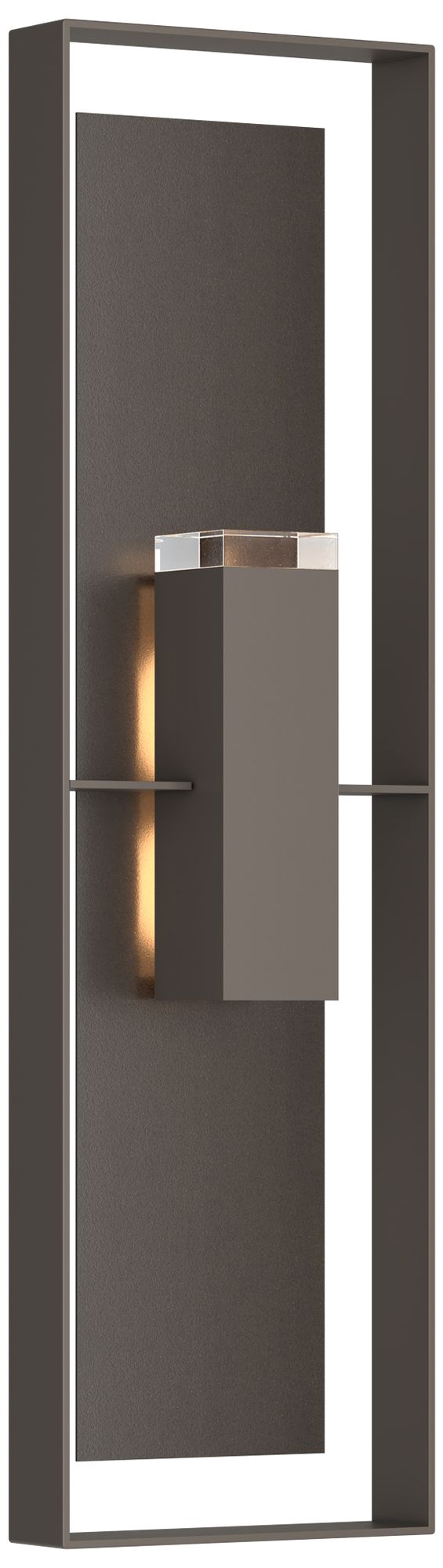 Shadow Box 45"H 2-L Coastal Dark Smoke Outdoor Sconce