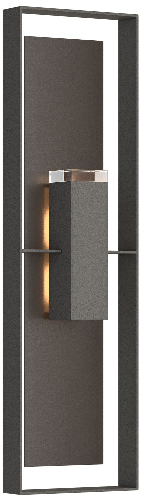 Shadow Box 45"H 2-L Coastal Natural Iron Outdoor Sconce